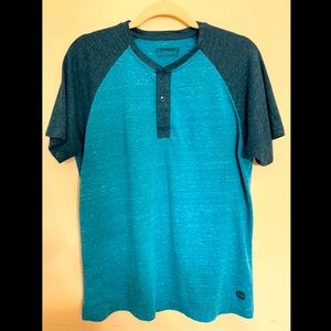 Levi’s Mens SS Henley, Large, Blue